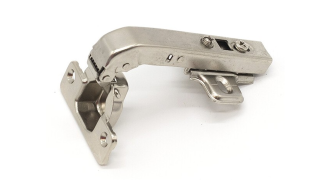  - Петля с доводчиком угловая для фальшп, 90гр, без рег.эксц., планка, шуруп, H=0, ClipOn, GELONY