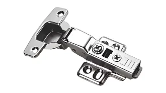  - Петля PUSH с довод на открыв полунакл, 110гр, рег.эксц., планка, шуруп, H=0 ClipOn GENESIS GELONY