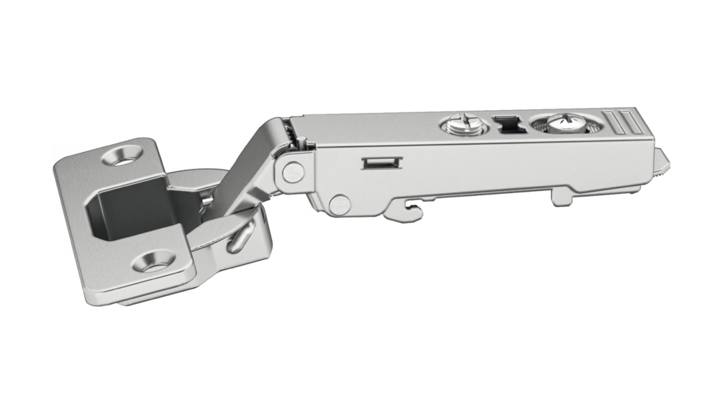 Петля с доводчиком накладная, 105гр, без рег.эксц., без планки, Clip On, никель, Metalla HAFELE