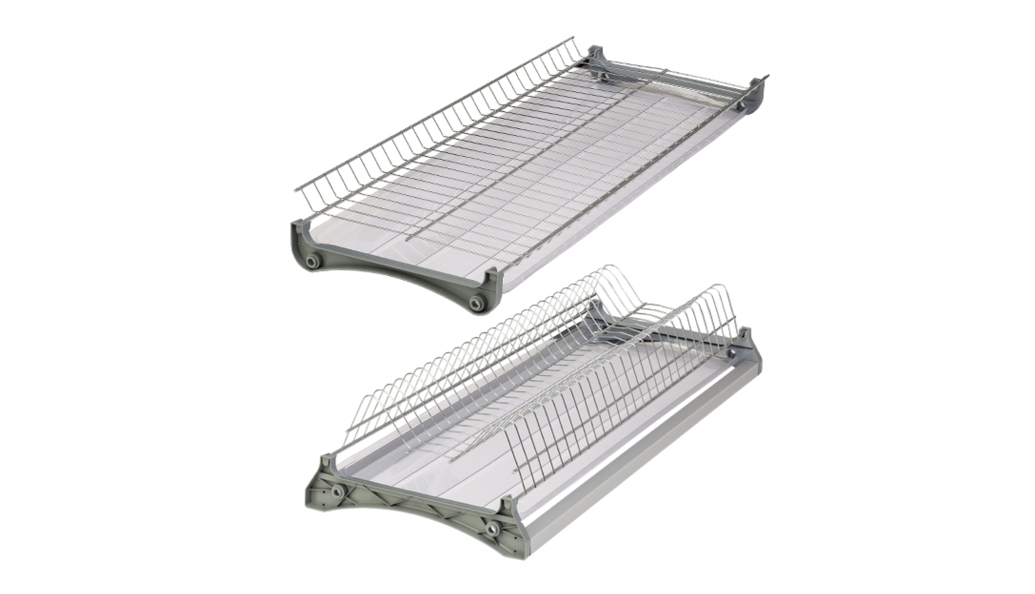 Посудосушитель для верх. базы 2-уровн с рамкой, Variant 700мм сталь, хром 2 поддона MF