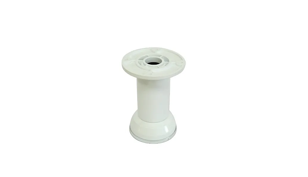 Опора, декор, регул, модель ДК-2, h=100 d=50 125 кг, пластик белая/хром, 50шт./кор, МИКРОН