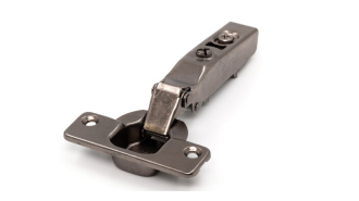  - Петля с доводчиком накладная, 105гр, рег.эксц., без планки, Clip On, титан, TALISMAN