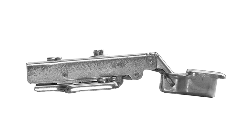 Петля с доводчиком накладная, 105гр, рег.эксц., планка, 3D, шуруп, H=0, Clip On никель, MR