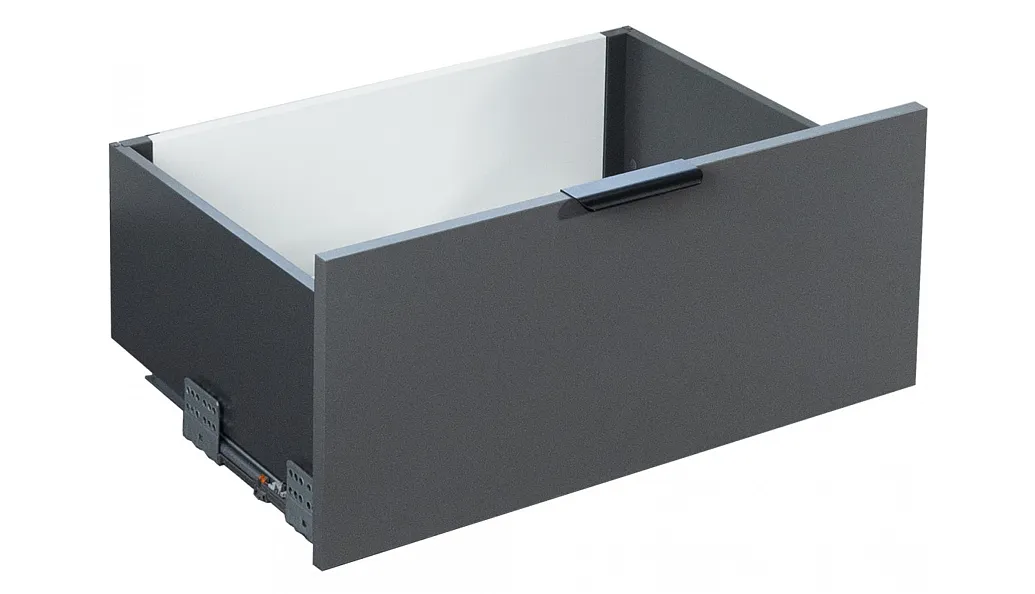 Комплект ящика 199х500 Soft-Close, графит, полн. выдвиж., Slimbox Evolution AKS