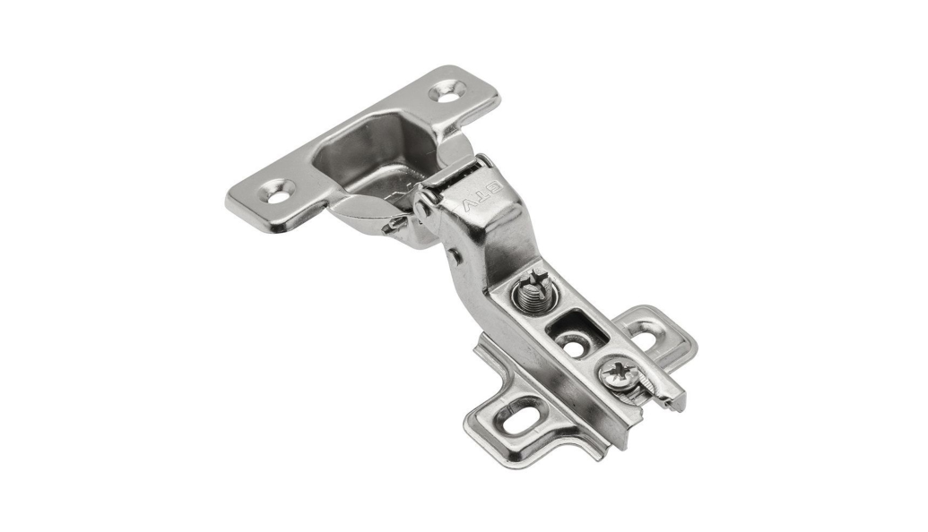 Петля без доводчика вкладная, 93гр, без рег.эксц., планка, шуруп, H=0, SLIDE-ON никель, GTV