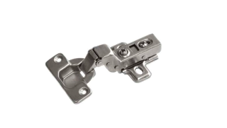  - Петля с доводчиком вкладная, 105гр, без рег.эксц., планка, шуруп, H=0, Clip On, никель, GELONY