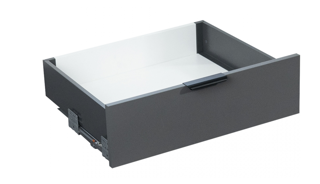 Комплект ящика 116х500 Soft-Close, графит, полн. выдвиж., Slimbox Evolution AKS