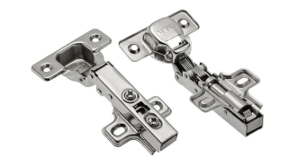  - Петля с доводчиком накладная, 102гр, без рег.эксц., планка, шуруп, H=0, Clip On, никель, GTV