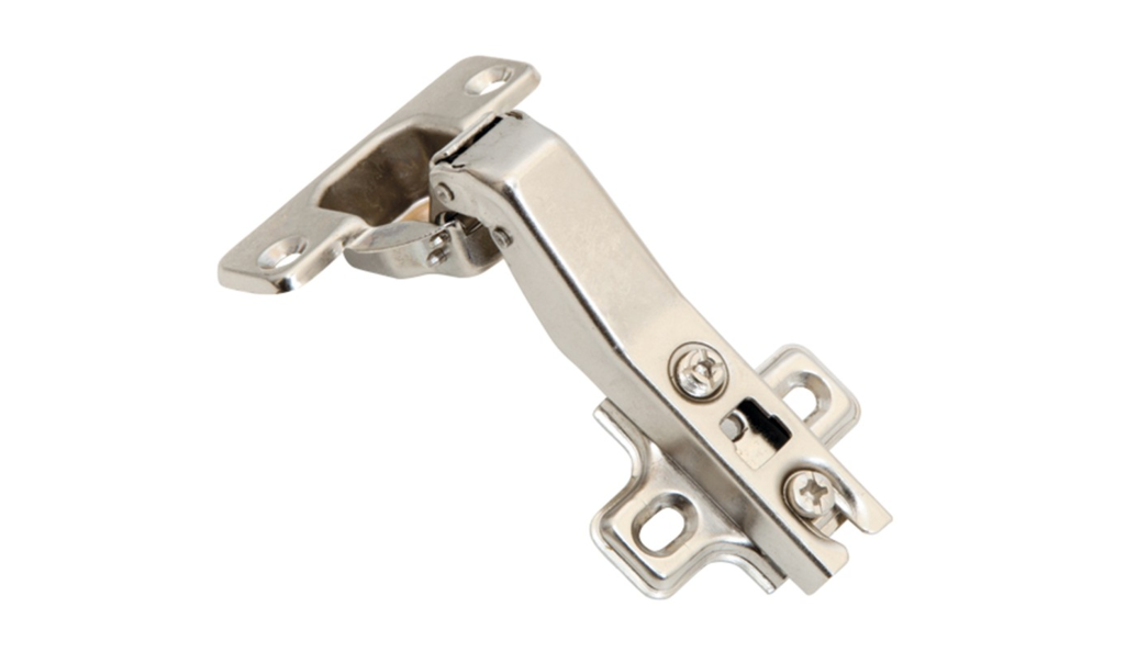 Петля без доводчика угловая, 45гр, без рег.эксц., планка, шуруп, H=0, SLIDE-ON никель, Lemax